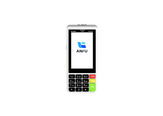 Handheld ANFU Pos Machine Android Mobile POS Terminal With Bar Code NFC Function